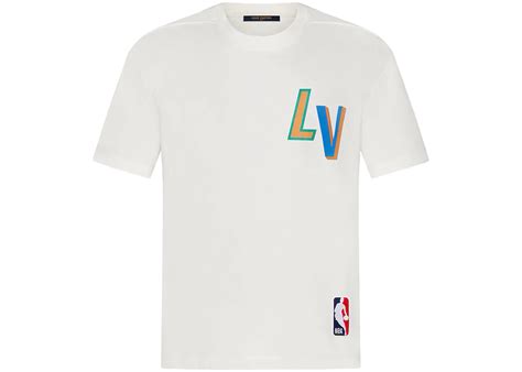 louis vuitton x nba basketball short-sleeved t-shirt white|louis vuitton basketball set.